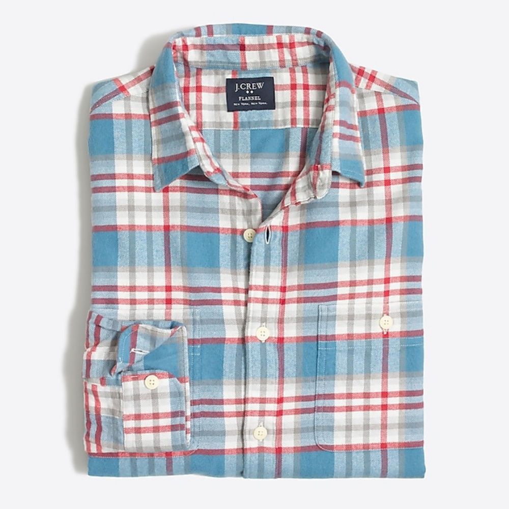 J crew Button down plaid flannel
